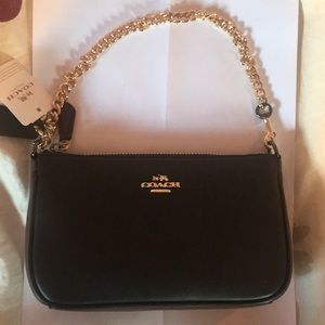 Coach Selena Black Cherry Wristlet